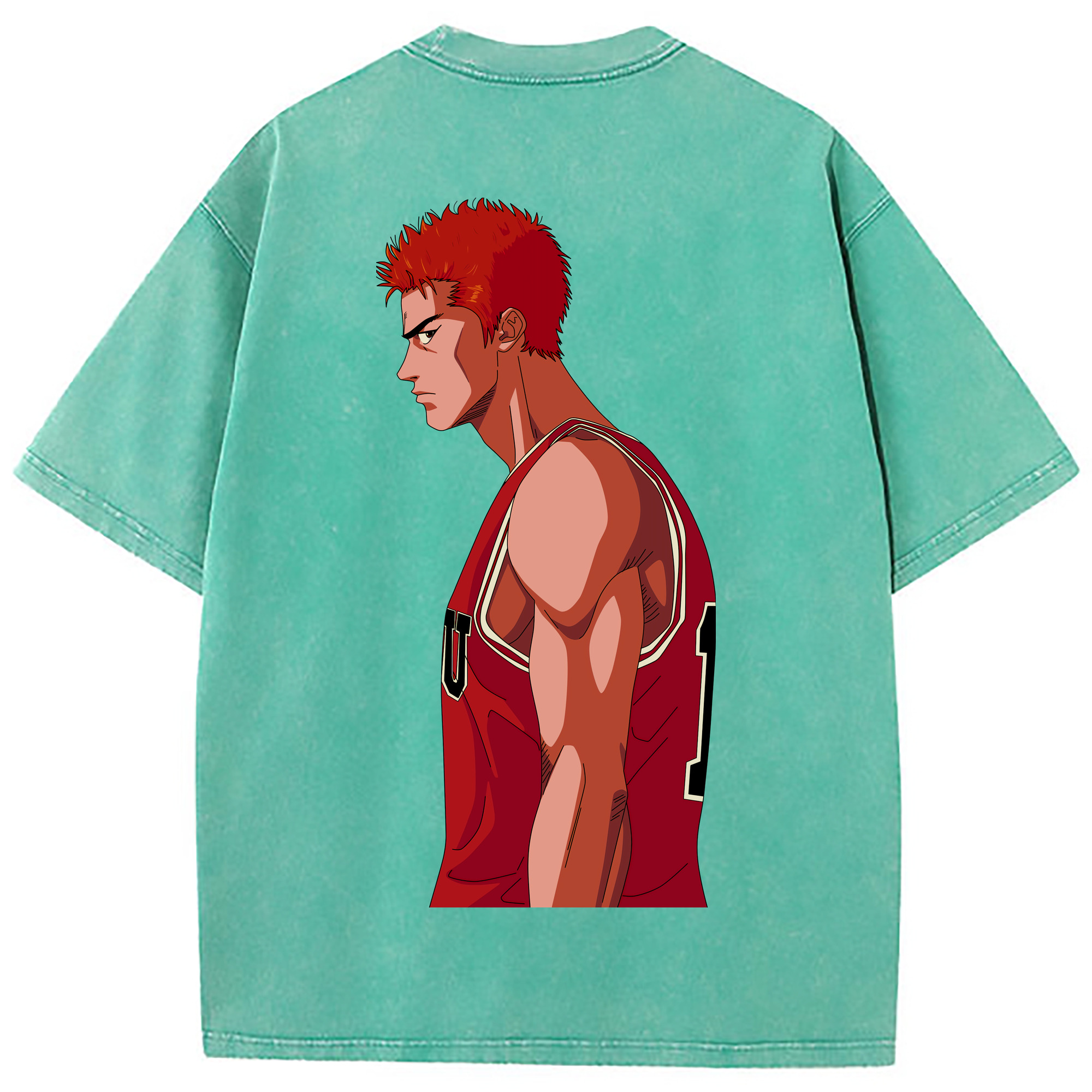 （画像用） SLAM DUNK／スラムダンク 綿100% ヴィンテージ風 半袖Tシャツ（背面プリント）